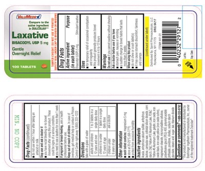 Image Description (Vm Bisacodyl Tablets 5mg 100ct 441 01)